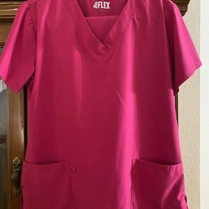 Pink women scrub set.